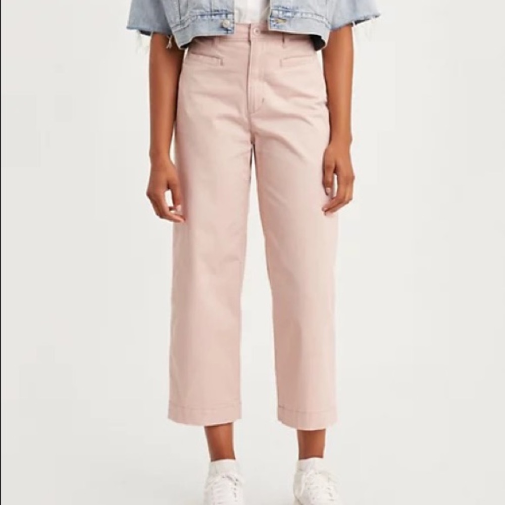 rib cage wide leg crop levi’s